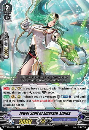 Jewel Staff of Emerald, Elpida (V-BT11/073EN) [Storm of the Blue Cavalry]