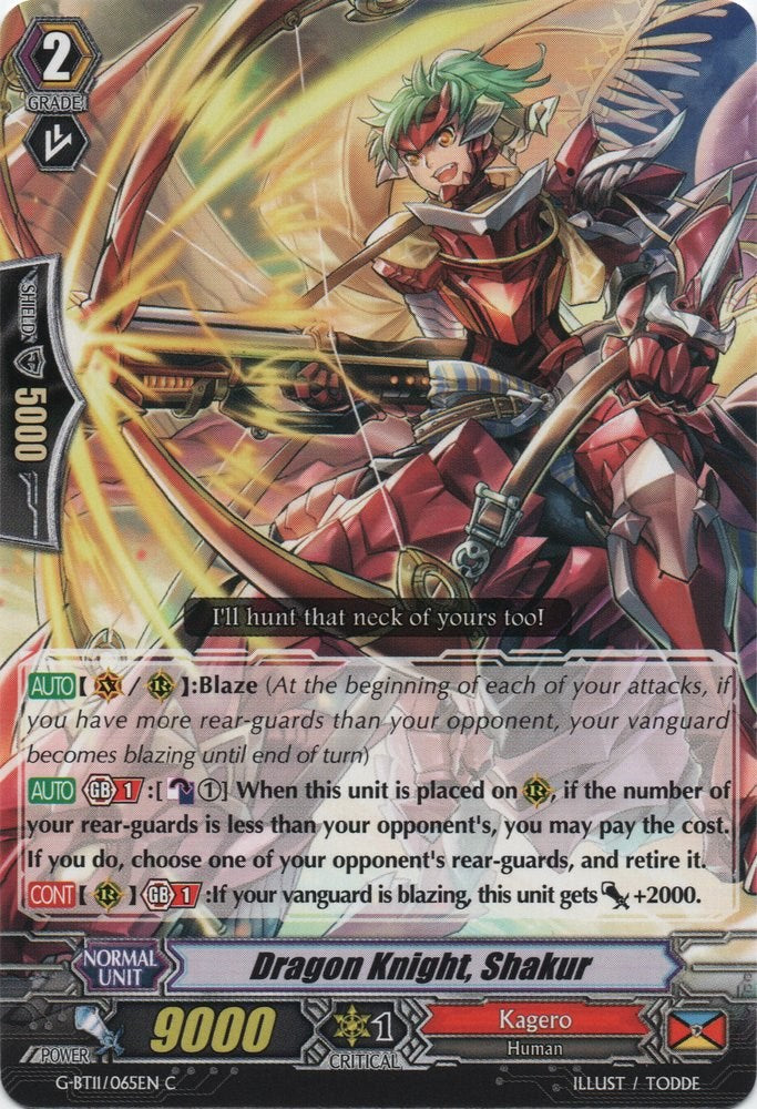 Dragon Knight, Shakur (G-BT11/065EN) [Demonic Advent] – 50cards